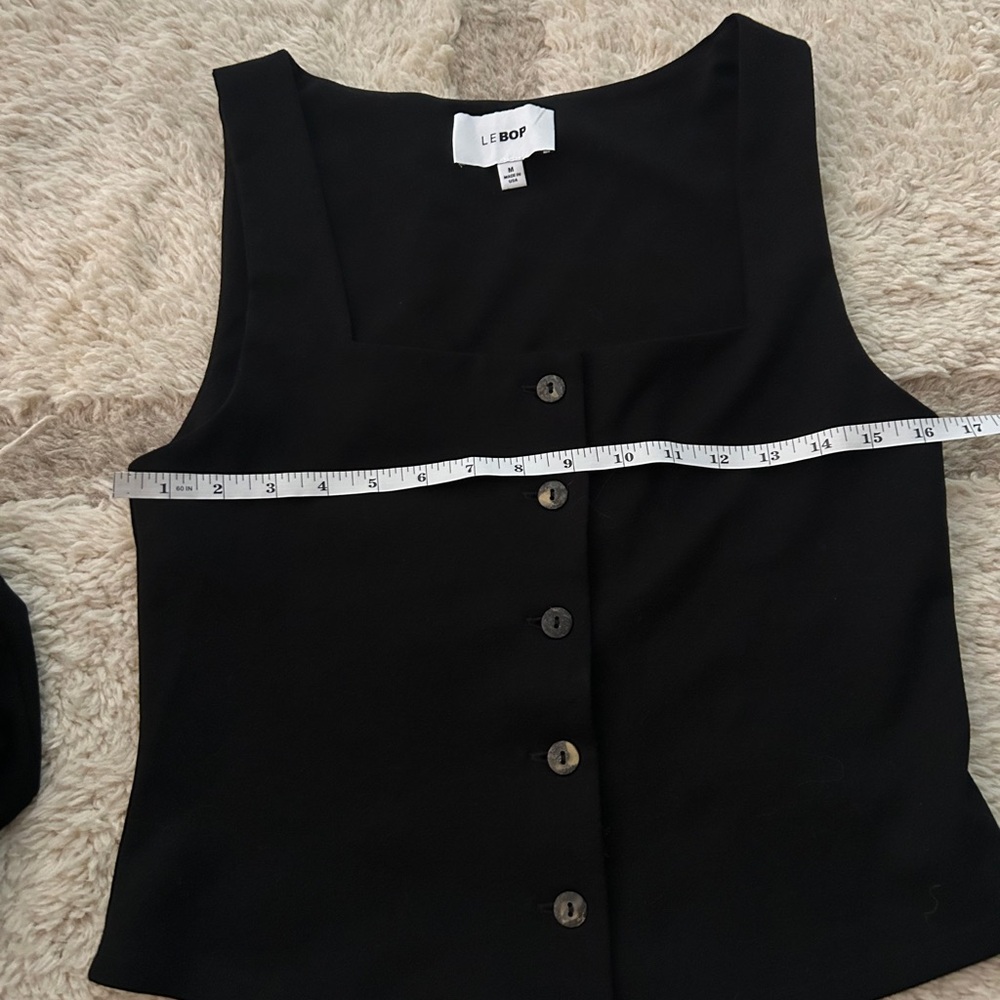 NWOT Le Bop Shopbop Eloise Shorts and Vest Set Medium Black - Picture 9 of 15